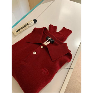 𝐏𝐡𝐢𝐞𝐧 | (Sẵn) W8035 Áo Polo Len Mịn Form Vừa Vặn Có Bo Nhẹ