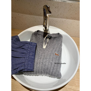 𝐏𝐡𝐢𝐞𝐧 | (Sẵn) W8188 Áo Len Cổ Tim Vặn Thừng Nhẹ Trơn Ôm Body