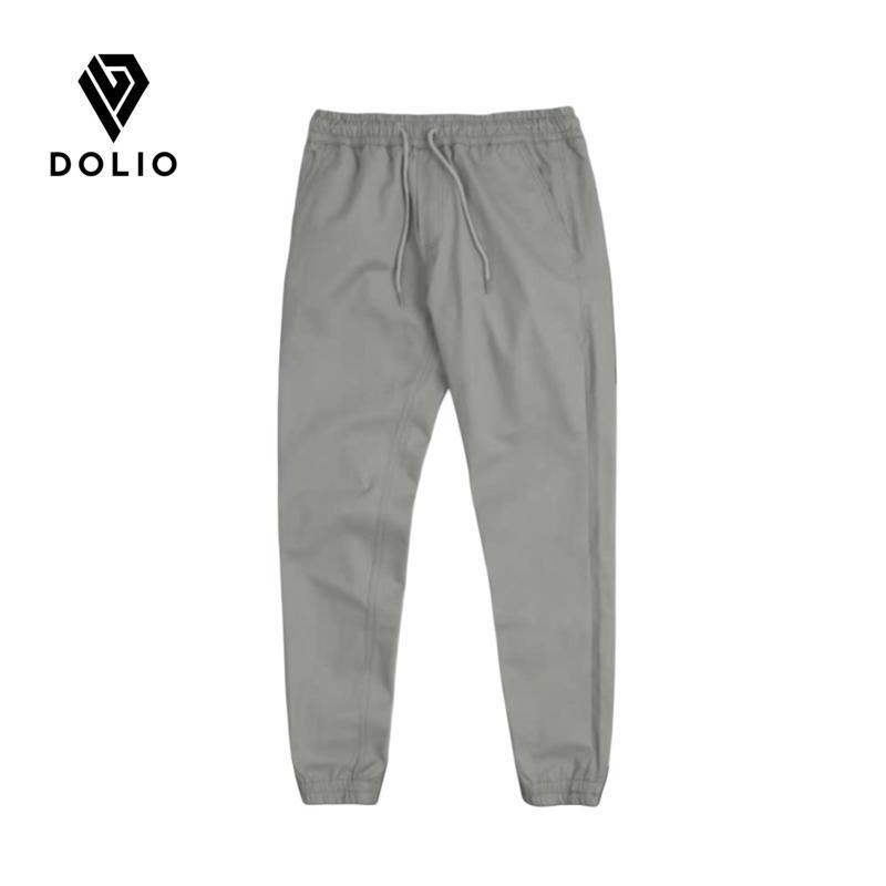 [DOLIO] Quần Jogger Nam Kaki Co Giãn, Chất Cotton Kaki Dày Mềm, Lưng Thun Dây Rút Có Bo Gấu, Năng Động, Trẻ Trung.
