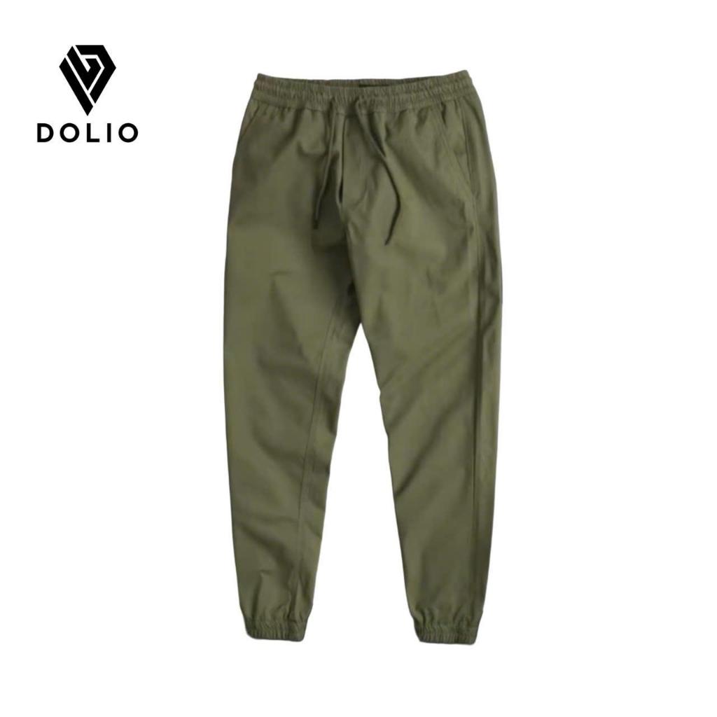 [DOLIO] Quần Jogger Nam Kaki Co Giãn, Chất Cotton Kaki Dày Mềm, Lưng Thun Dây Rút Có Bo Gấu, Năng Động, Trẻ Trung.