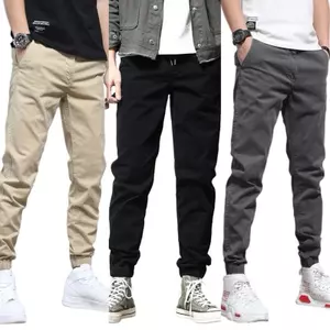 Quần Jogger Nam Kaki Co Giãn, Chất Cotton Kaki Dày Mềm, Lưng Thun Dây Rút Có Bo Gấu, Năng Động, Trẻ Trung.