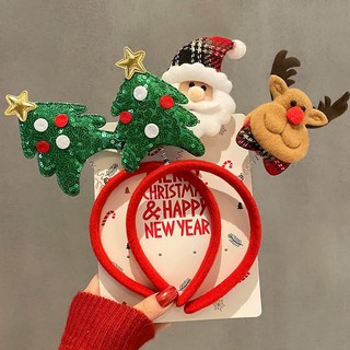 Bờm tóc noel, cài tóc NOEL kim sa lấp lánh giáng sinh cho bạn gái Chồi accessories K460