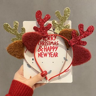 Bờm tóc noel, cài tóc NOEL kim sa lấp lánh giáng sinh cho bạn gái Chồi accessories K460