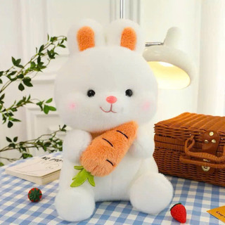 Gấu Bông Thỏ Ôm Cà Rốt, Siêu Cute Dễ Thương, Thú Nhồi Bông Đồ Chơi Trang Trí Quà Tặng Hoạt Hình