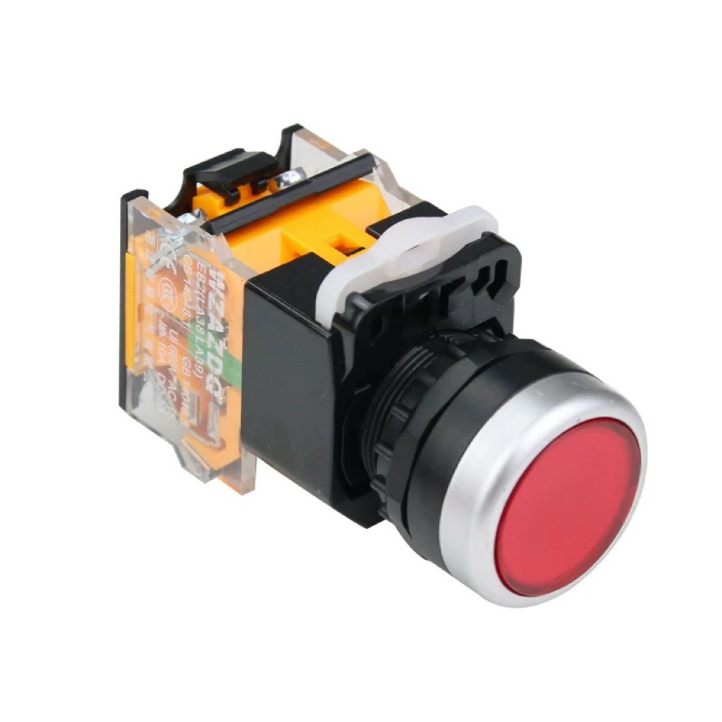 Nút nhấn nhả có đèn phi 22,nút nhấn tủ điện LA38 chống nước, nút nhấn giữ, nút ấn nhả, nút ấn giữ 22mm Cao Cấp