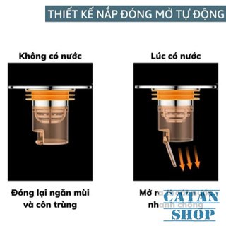 Nắp Chặn Mùi Cống, Nắp Chặn Cống Thoát Nước Sàn Chất Liệu Thép Không Gỉ Cao Cấp Ngăn Mùi Côn Trùng