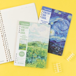 Bìa Sổ Còng Nhựa GOODMOOD Thay Giấy Refill 100gsm, Sổ Còng Vangogh A5 B5 Binder Nhựa An Toàn BC-06/BC-03