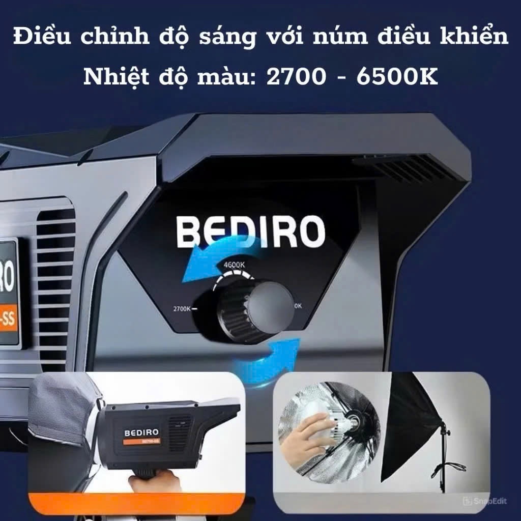 Đèn Livestream Softbox Cầu 400W Công Suất Cao – Chụp Studio, Livestream/Bán Hàng/Chụp Ảnh - Tặng Chân Kẹp Điện Thoại