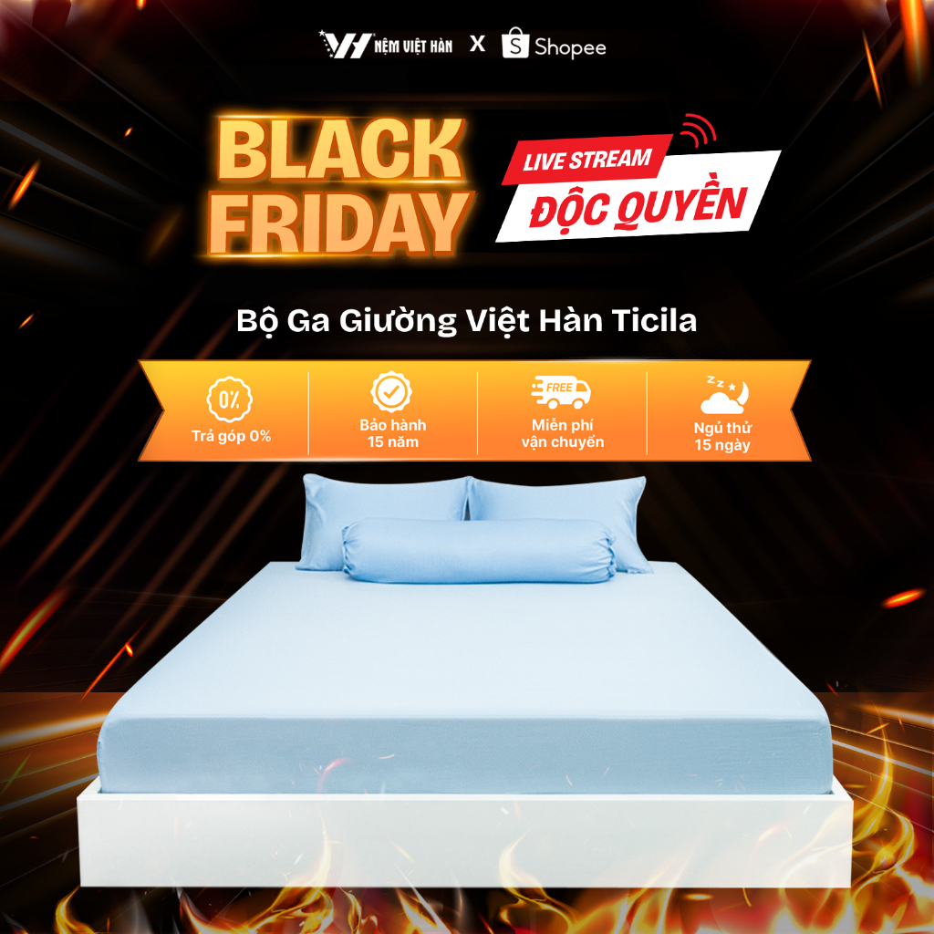 Bộ Ga Giường Việt Hàn Ticila - Thoáng Mát, Mềm mịn