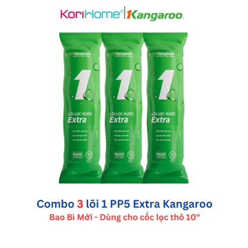 Combo Sỉ Lõi Lọc Thô Kangaroo Extra Bản Mới Nhất Chuẩn Chính Hãng, Lõi Lọc Nước RO gia đình Bộ Thô 123 Kangaroo Extra