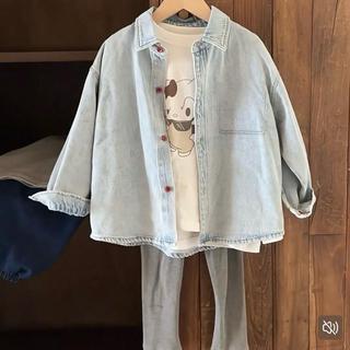 A907-[tomnaukids] Áo sơ Mi Jean Thêu cho Mẹ và Bé size từ 9-65Kg + BÁN LẺ QUẦN LEGGIN