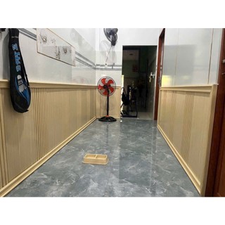 Tấm Ốp Tường Phẳng Nano Lam Sóng Vân Gỗ Dài 1m45 (145cm) Rộng 40cm)