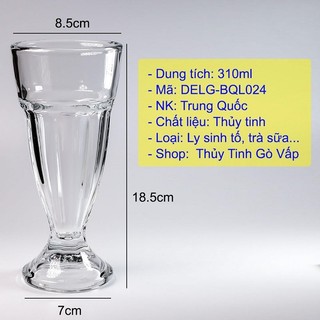 Cốc Ly Sinh Tố Thủy Tinh Dáng Sọc Hàng Thủy Tinh Cao Cấp