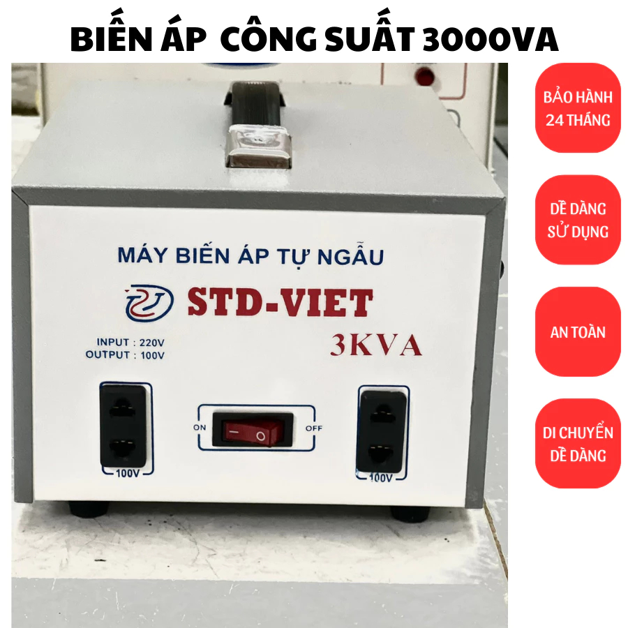 Bộ chuyển đổi điện 220V Sang  110V  Chuyên dùng cho đồ Nhật Bãi. Biến áp đổi điện 220V sang 100V