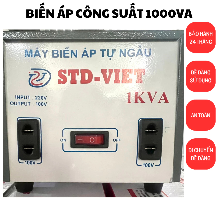Chuyển Đổi Nguồn 220V Sang 100V,  Biến áp 220V ra 110V Dùng cho đồ nhật
