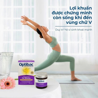 Men Vi Sinh Phụ Khoa Optibac For Women - Bổ Sung Lợi Khuẩn Vùng Kín, Tăng Đề Kháng Hộp 30 Viên