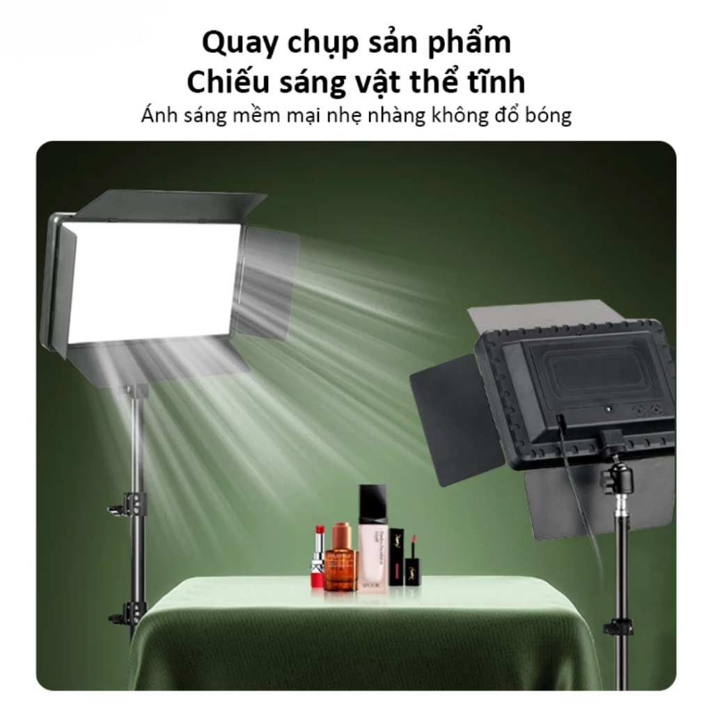 Đèn trợ sáng, Đèn livestream studio hỗ trợ quay video chụp hình ,Đèn LED U800 4 cánh 3 chế độ màu chân cao cấp