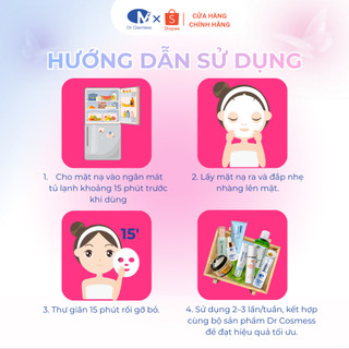 Combo 15 Miếng Mặt Nạ Giấy Cystelasma Dr Cosmess, Cấp Ẩm, Phục Hồi  Dưỡng Trắng Da, Mờ Nám Hiệu Quả