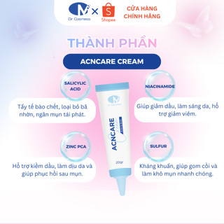 HIỆU QUẢ NHANH | Kem Chấm Mụn Acnecare AHA BHA 20g, Gom Cồi, Xẹp Mụn 24h Tiếng, Ngăn Mụn Dr Cosmess