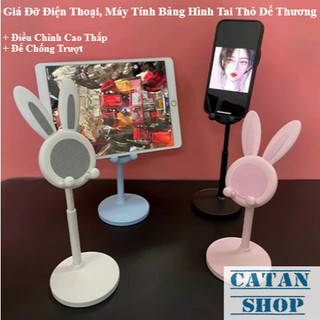 Giá Đỡ Điện Thoại, Chân Kê Điện Thoại Tai Thỏ Dễ Thương, Tùy Chỉnh Cao Thấp Đa Năng-GD968-GiaDT-Tho