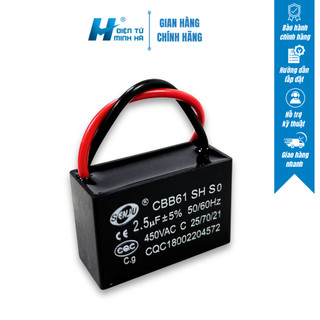 Tụ Quạt Điện 450VAC CBB61 50/60HZ Chính Hãng Chất Lượng Cao, Tụ Khởi Động Quạt Loại Tốt