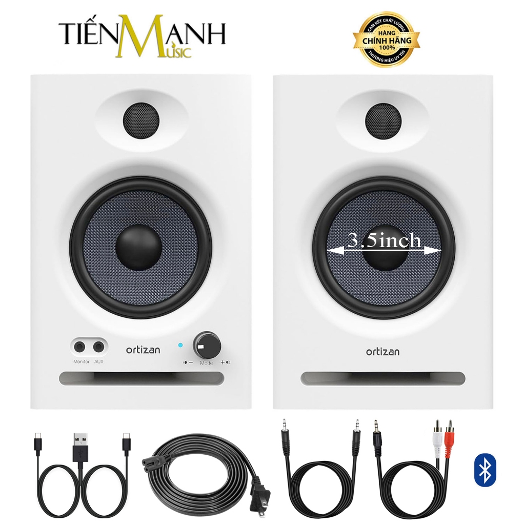 [Chính Hãng] Loa Kiểm Âm Ortizan C7 - Bluetooth 5.3, RCA, Auxiliary, TRS, 80W, Tùy Chỉnh Bass Treble, OTG USB DAC | BigBuy360 - bigbuy360.vn