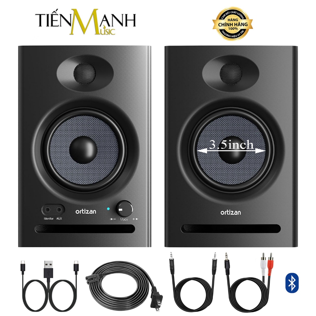 [Chính Hãng] Loa Kiểm Âm Ortizan C7 - Bluetooth 5.3, RCA, Auxiliary, TRS, 80W, Tùy Chỉnh Bass Treble, OTG USB DAC | BigBuy360 - bigbuy360.vn