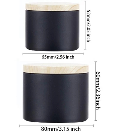 HŨ NHÔM ĐỰNG NẾN THƠM 100 G (NẮP GIẢ GỖ)