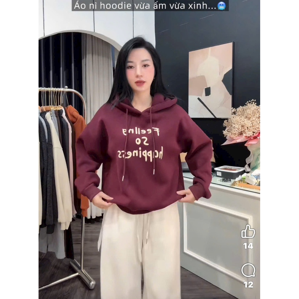 [𝐒𝐮𝐙𝐲] Áo Hoodie Lót Lông QCCC Loại 1 (>48kg 1m54 trở lên)