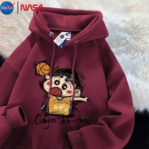 Áo hoodie nữ nam form rộng unisex chất liệu nỉ lông dày dặn ấm áp in hình SHIN BÓNG RỔ