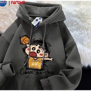 Áo hoodie nữ nam form rộng unisex chất liệu nỉ lông dày dặn ấm áp in hình SHIN BÓNG RỔ