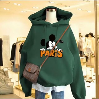 Áo hoodie nữ nam form rộng KONOVA chất liệu nỉ lông cáo dày dặn in hình MIKEY PARI