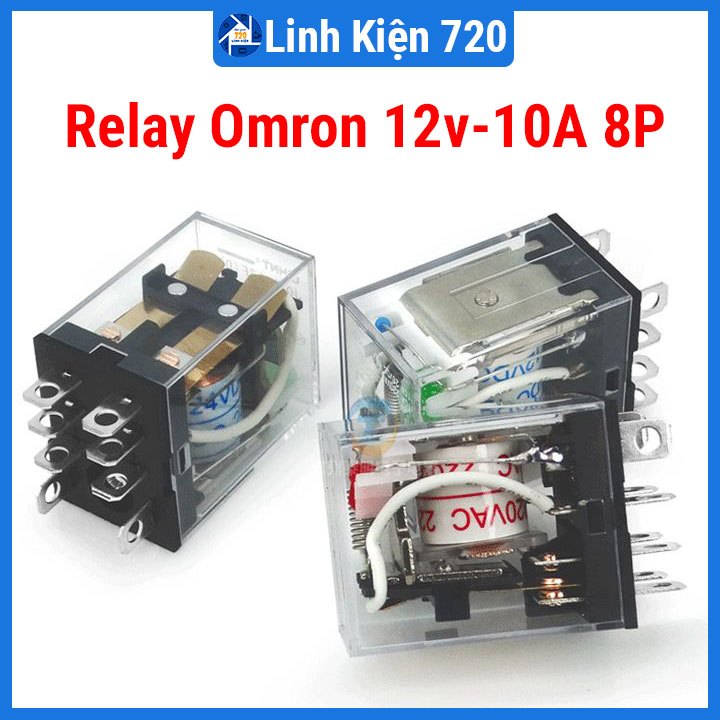 Relay Omron 12v-10A 8 chân, đóng ngắt mạch điện, linh động, hữu dụng ...