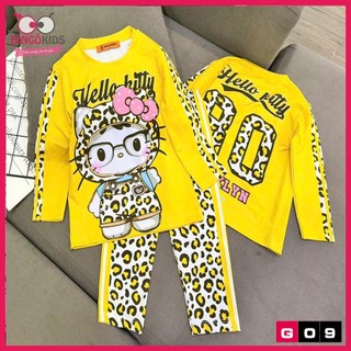 [10-43kg] Set tay dài quần dài bé gái chất thun lạnh loại 1 in 3D mềm mịn mát hoạt tiết xinh xắn