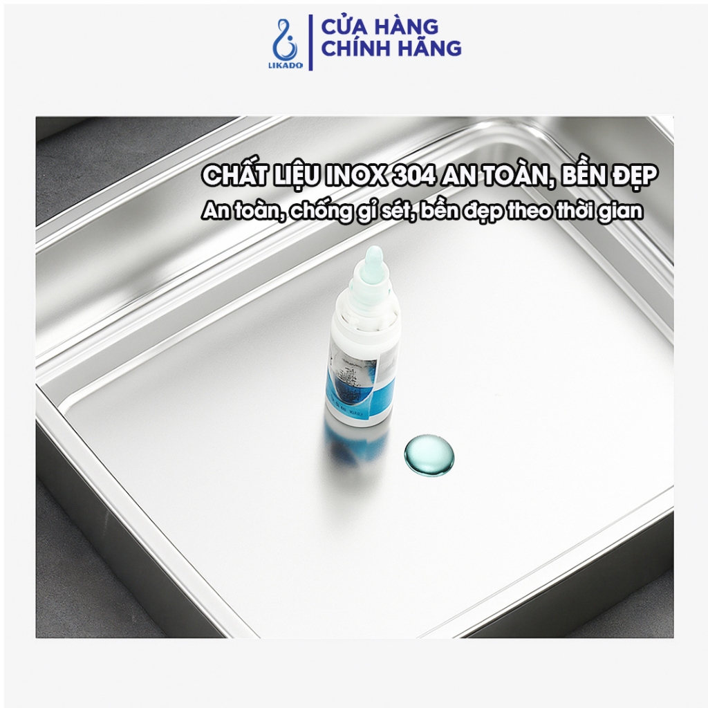 Hộp thực phẩm chữ nhật Likado inox 304 dung tích 350ml, 550ML, 850ml, 2800ml