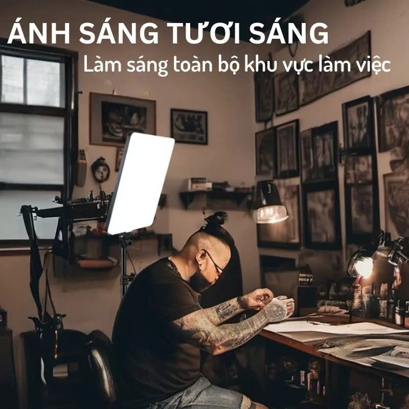 Đèn Led Livestream hình chữ nhật full size - Trợ Sáng Livestream, Quay Video, Chụp Ảnh Studio Chuyên Nghiệp