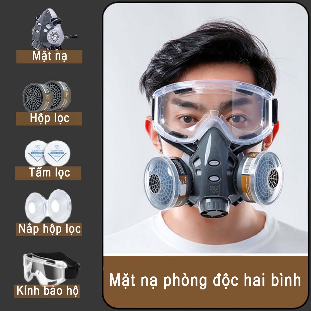 Mặt Nạ Phòng Độc Đa Năng - Giải Pháp Bảo Vệ Toàn Diện Trước Khói Cháy, Bụi Mịn PM2.5 & Ô Nhiễm | Bộ Sản Phẩm Bao Gồm Đầy