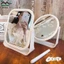 Gương trang điểm để bàn nhập khẩu, thiết kế 2 mặt xoay đa năng, khung lúa mạch bền chắc, gương soi cao cấp cho chị em ph