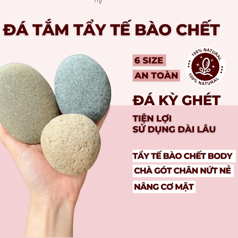Đá kì ghét tắm tự nhiên - Tẩy da chết, dùng chà cho gót chân, tay Tự nhiên