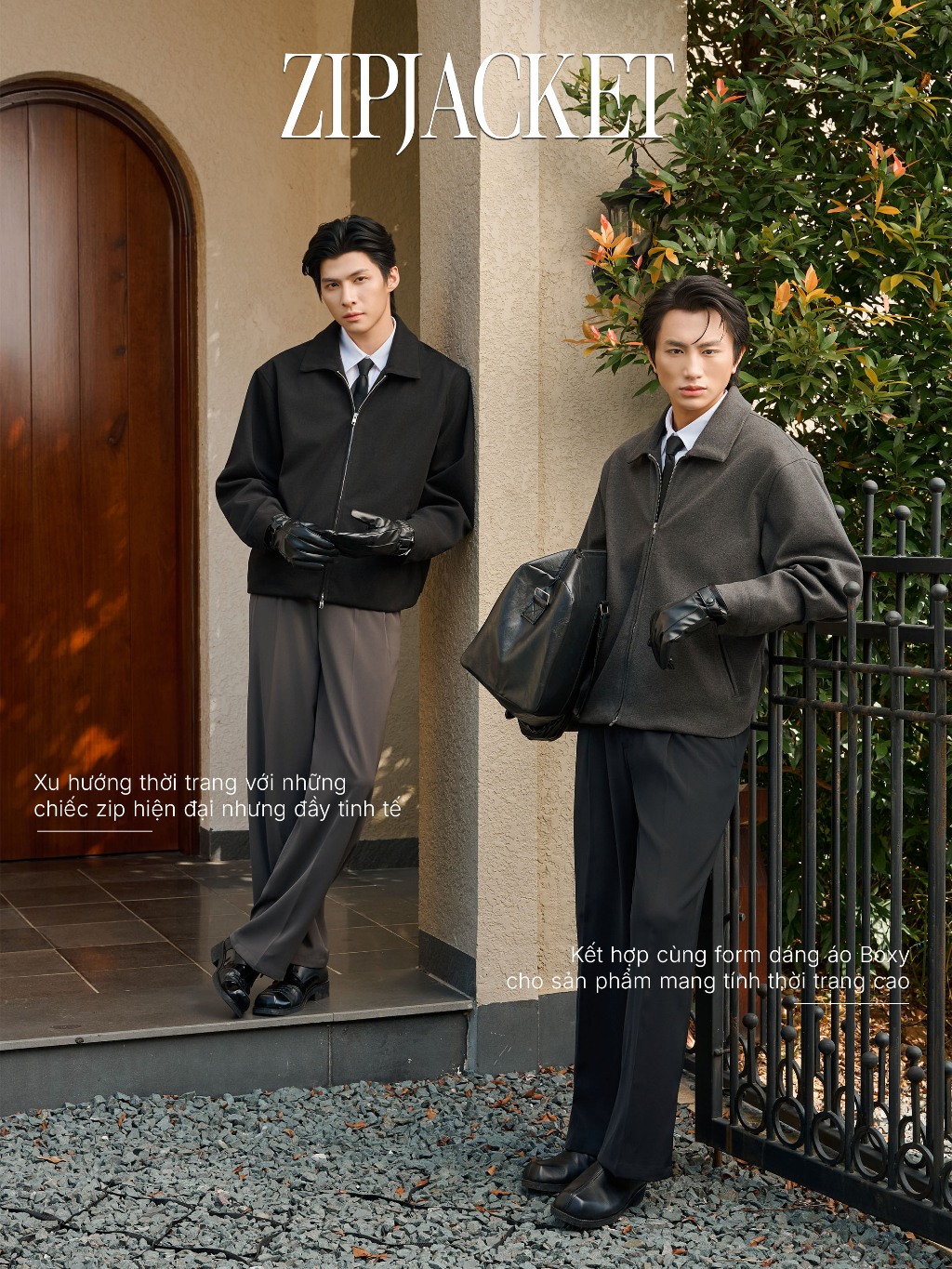 New Arrivals | Áo khoác nam JBAGY Zip Jacket 2 chiều vải dạ cao cấp - JK001