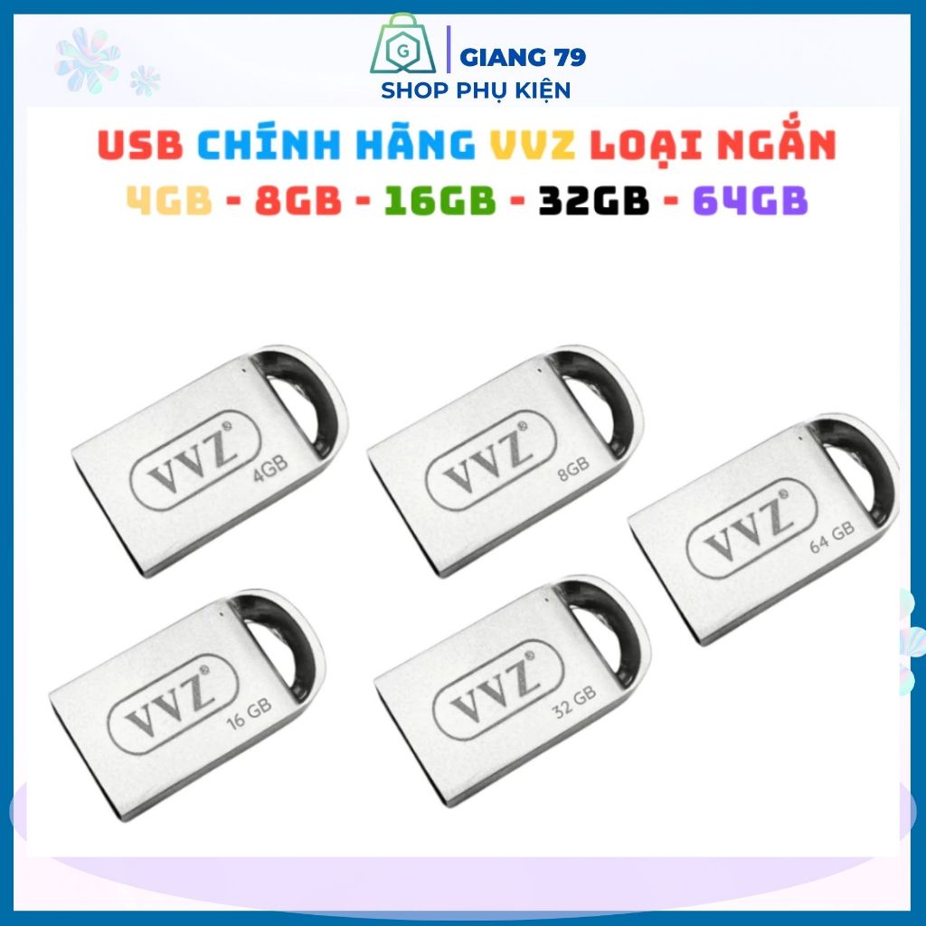 USB Ngắn Chính Hãng VVZ, Tốc Độ Cao, Nhỏ Gọn Tiện Dụng Văn Phòng, Trên Ôtô