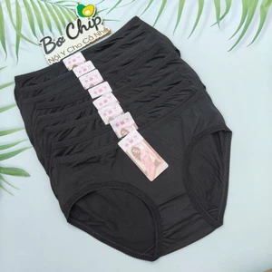 Quần Lót Nữ Bigsize Màu Đen Size 35-65 ký Chất Vải Mềm Mại Co Giãn Tốt 88651 - Đồ Lót Bơ Chip