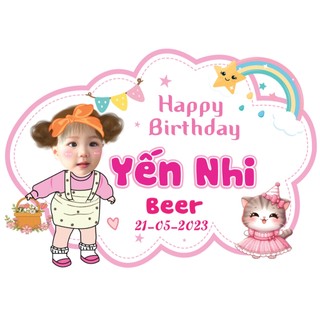 ( HỎA TỐC ) Bảng tên trang trí sinh nhật, đầy tháng, thôi nôi cho bé trai, bé gái kích thước 30cm*40cm YẾN NHI SHOP