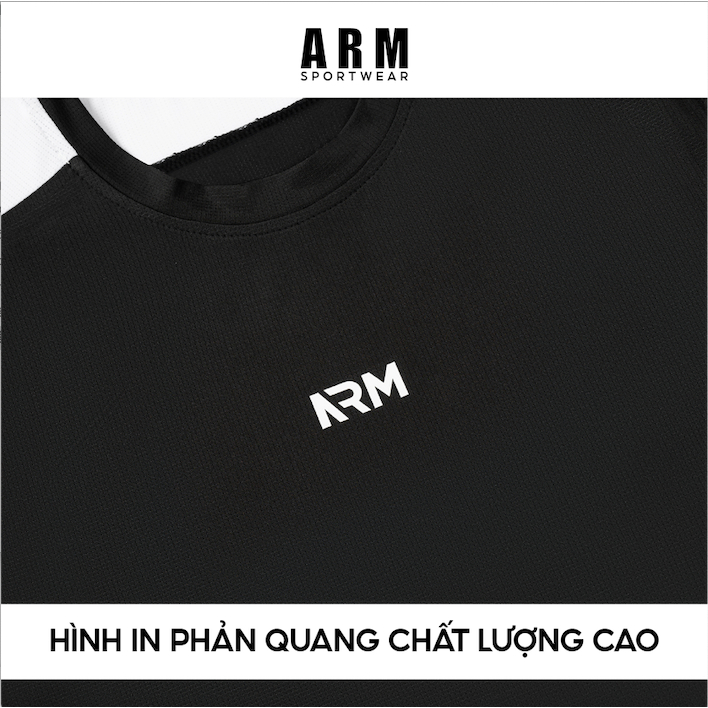 Áo Thun Thể Thao Nam PRIME Phối Vai ARM, Áo Tập Gym Chất Liệu Co Giãn, Vận Động Thoáng Mát