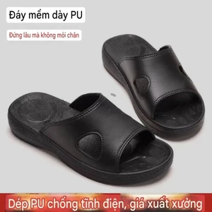 Dép cao su tĩnh điện phòng sạch pu cao cấp chống trơn trượt đi trong phòng sạch phòng thí nghiệm đế cao êm chân