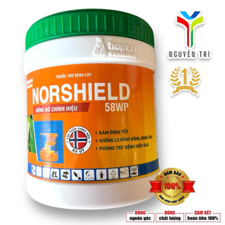 Norshield 58WP hũ 400gr (Đồng đỏ chính hiệu) - Bám dính tốt, không nóng bông/trái, Đặc trị Nấm bệnh