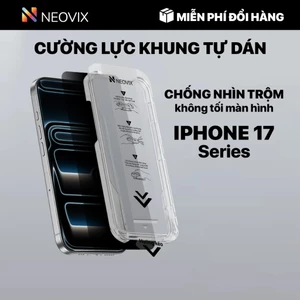 【LS】Kính Cường Lực Khung Tự Dán iPhone 14 Pro-17 ProMax Chống Nhìn Trộm-Trong Suốt NEOVIX Viền Mỏng