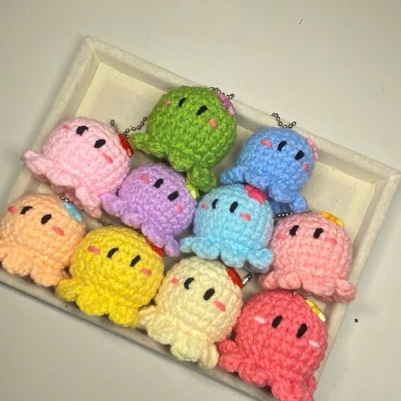 Móc khóa bạch tuột len - móc khóa bạch tuột handmade