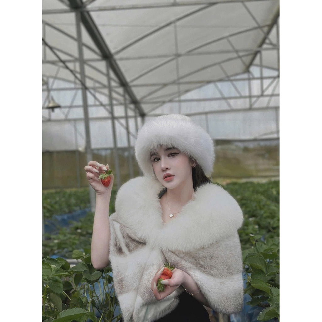 Mũ lông mông cổ du lịch siêu slay