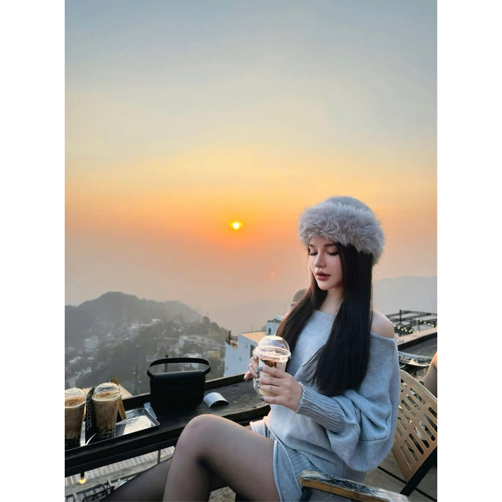 Mũ lông mông cổ du lịch siêu slay